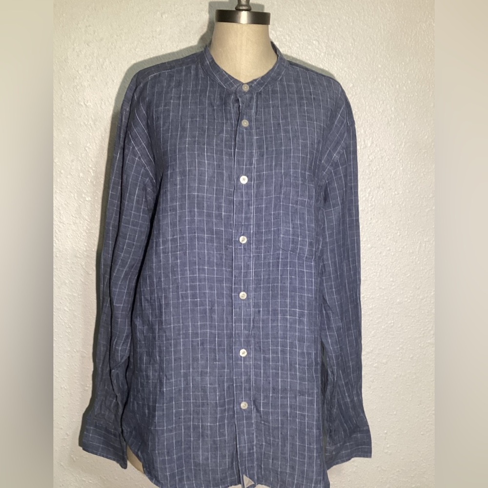 UNTUCKit Ramey Men's linen Checkered Shirt size XL